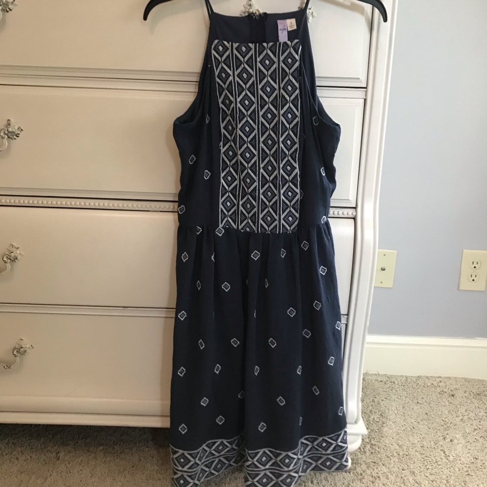 Blue Patterned Dress